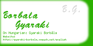 borbala gyaraki business card